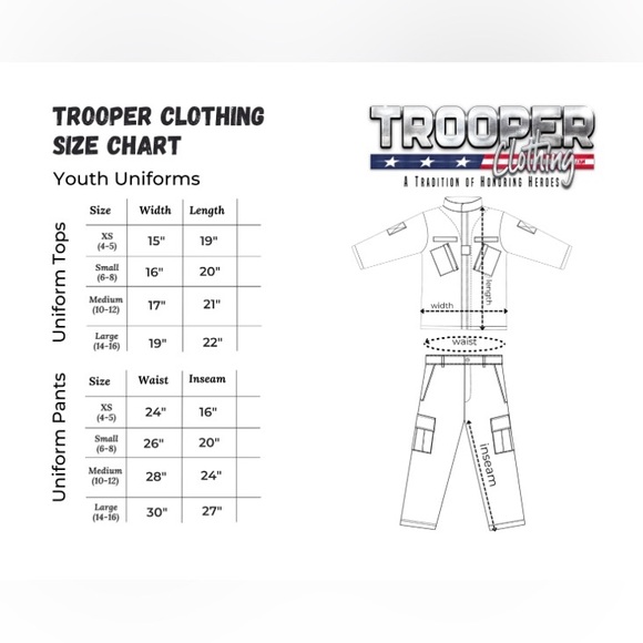 Children's Trooper Clothing Marine Military Style Jacket set XS-NWT - Picture 3 of 4